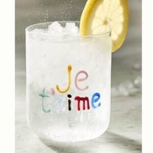 "Je Taime" Love  Notes Glass from Anthropologie.